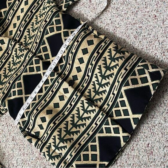 Zara Basic Tribal Print Longline Wrap Tie Coat Jacket Womens Size XS/S - Picture 4 of 8